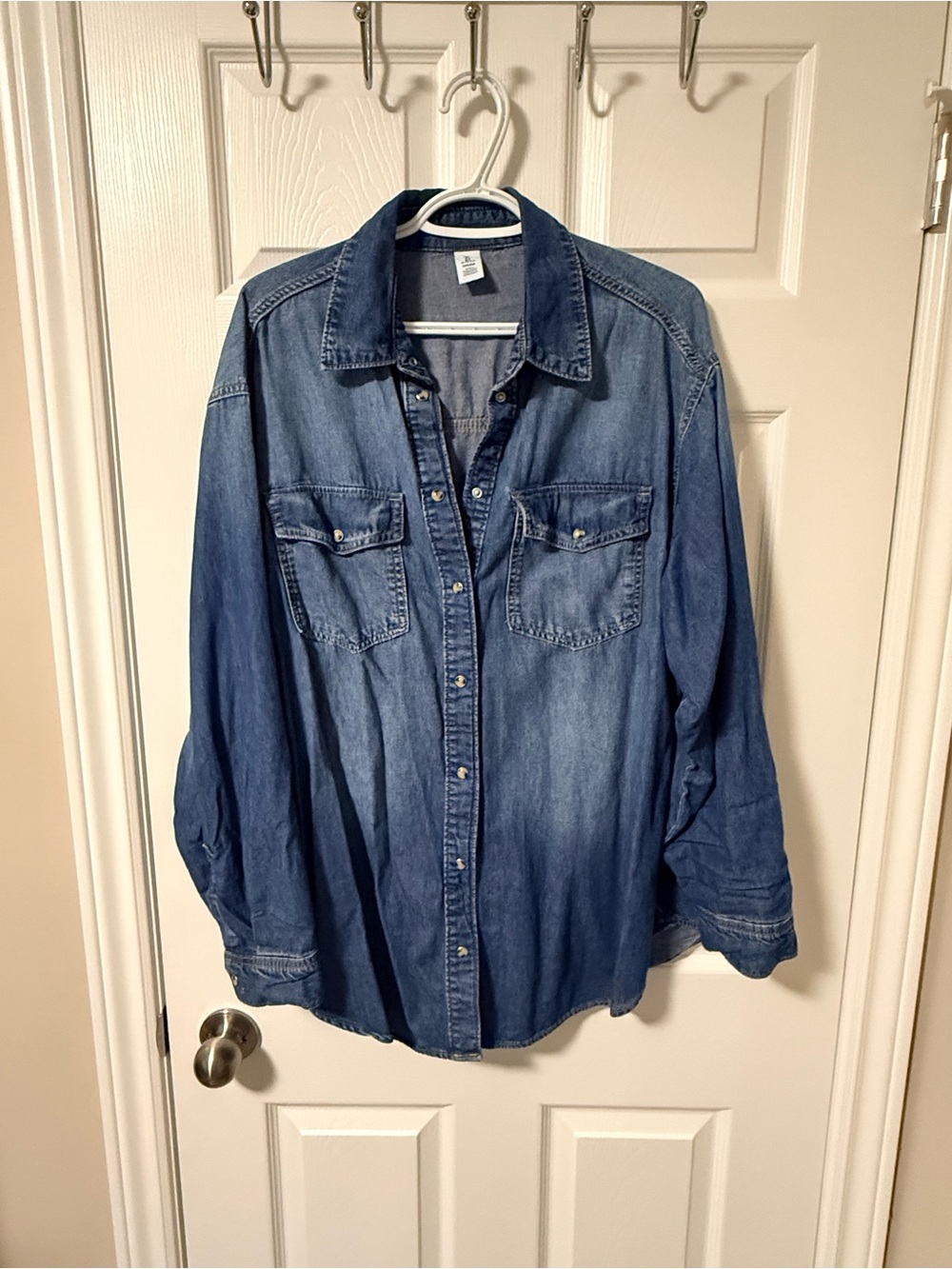 Blue Denim Button-Up Shirt